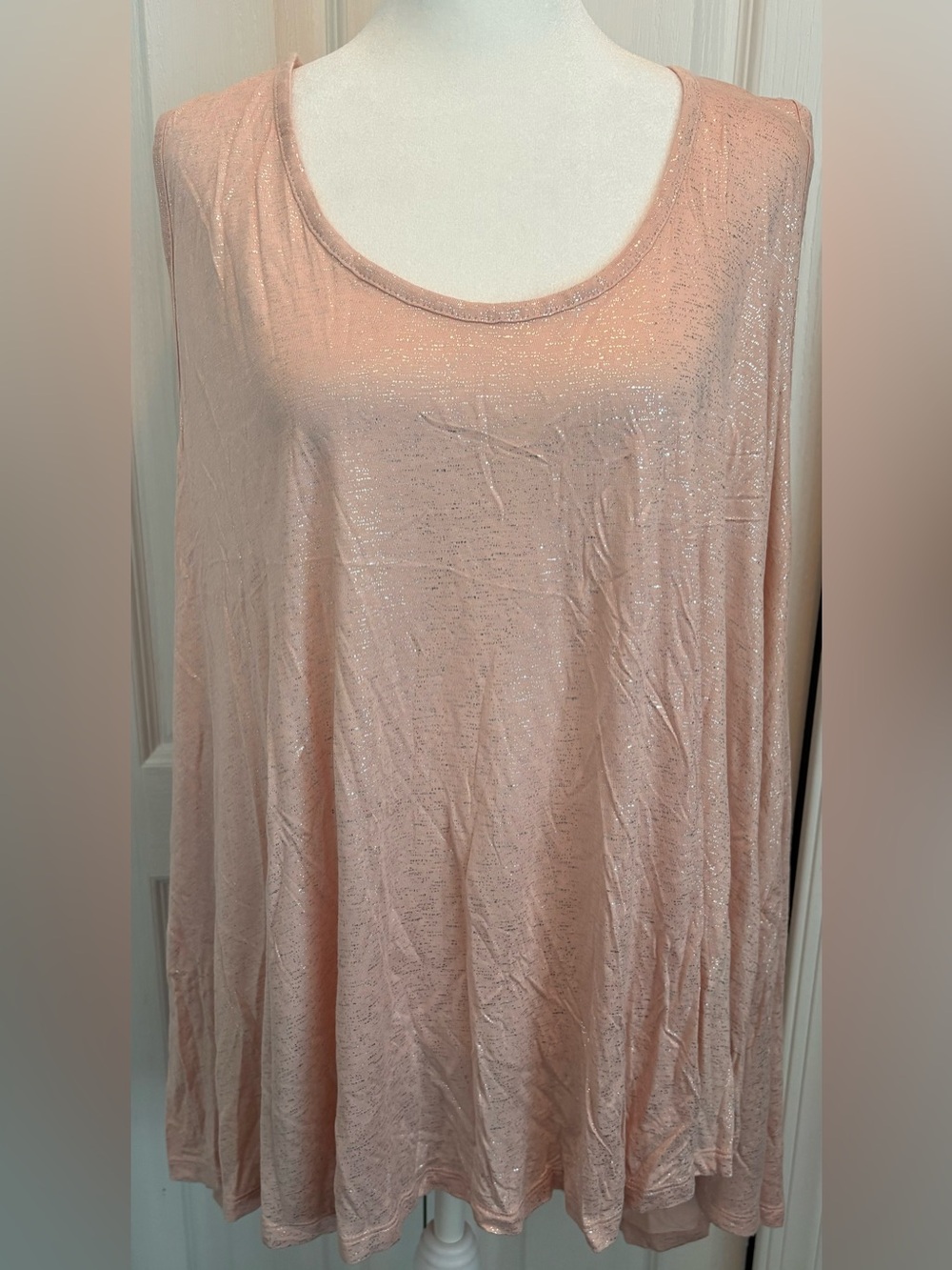 Shimmery Blush Pink Sleeveless Tank Dress NWOT. 3x